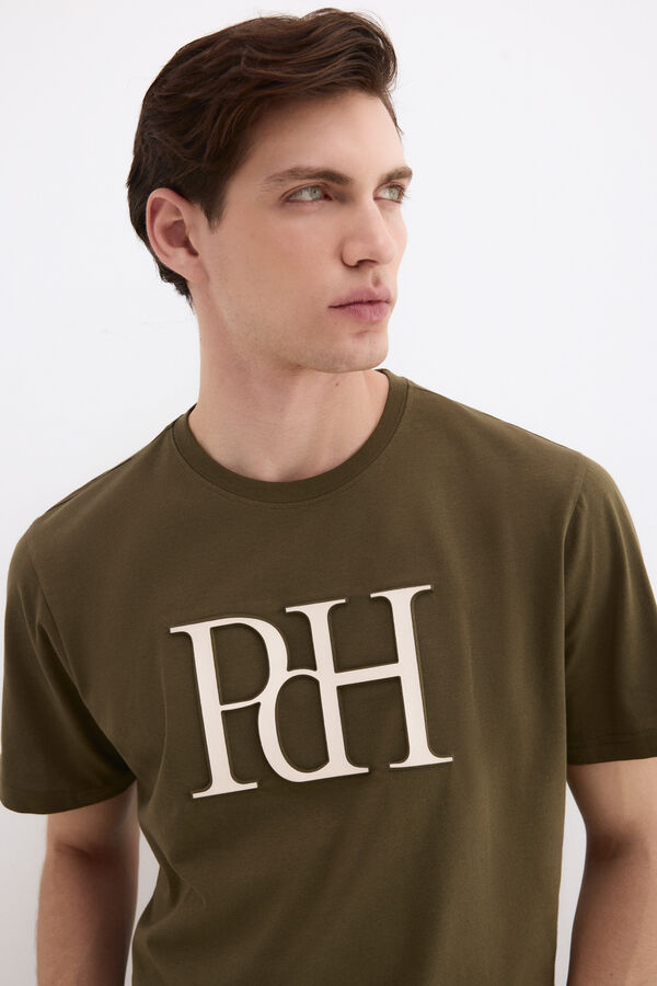 Pedro del Hierro Large logo T-shirt Green