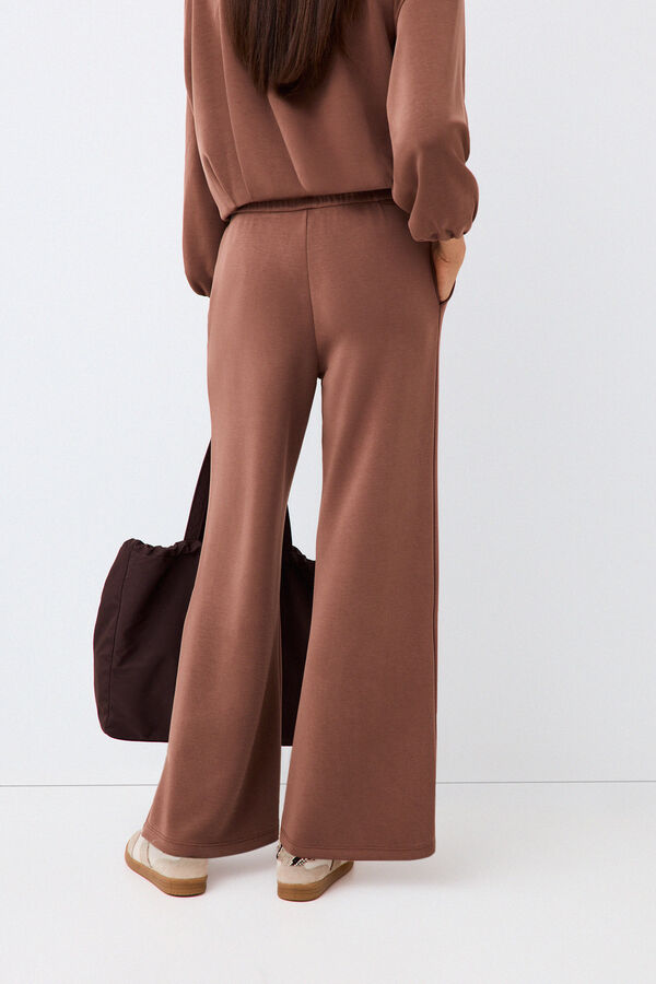 Pedro del Hierro Soft touch flare trousers Brown