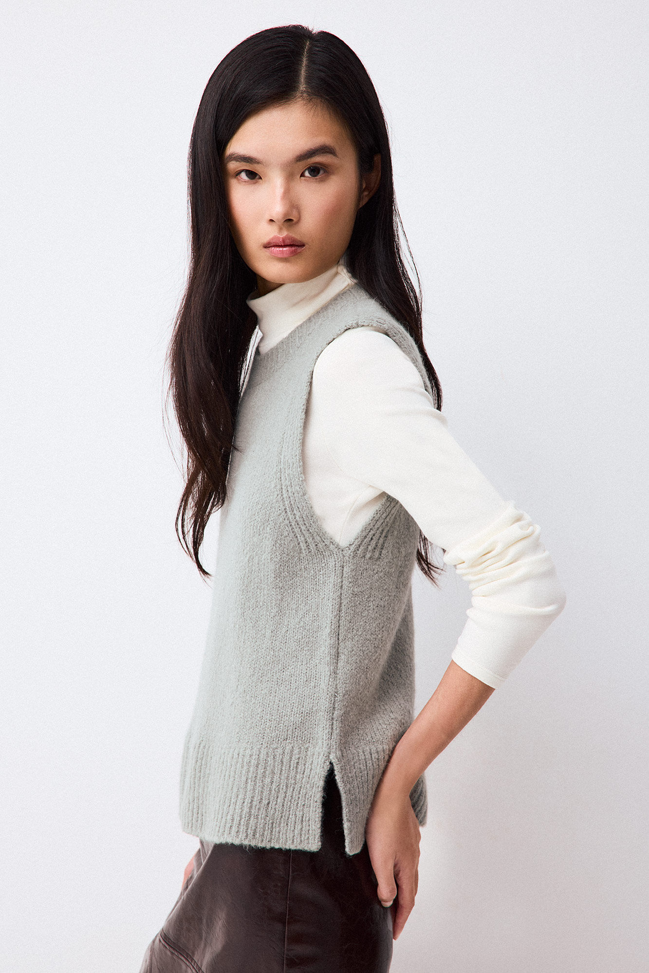 Pedro del Hierro Faux fur gilet