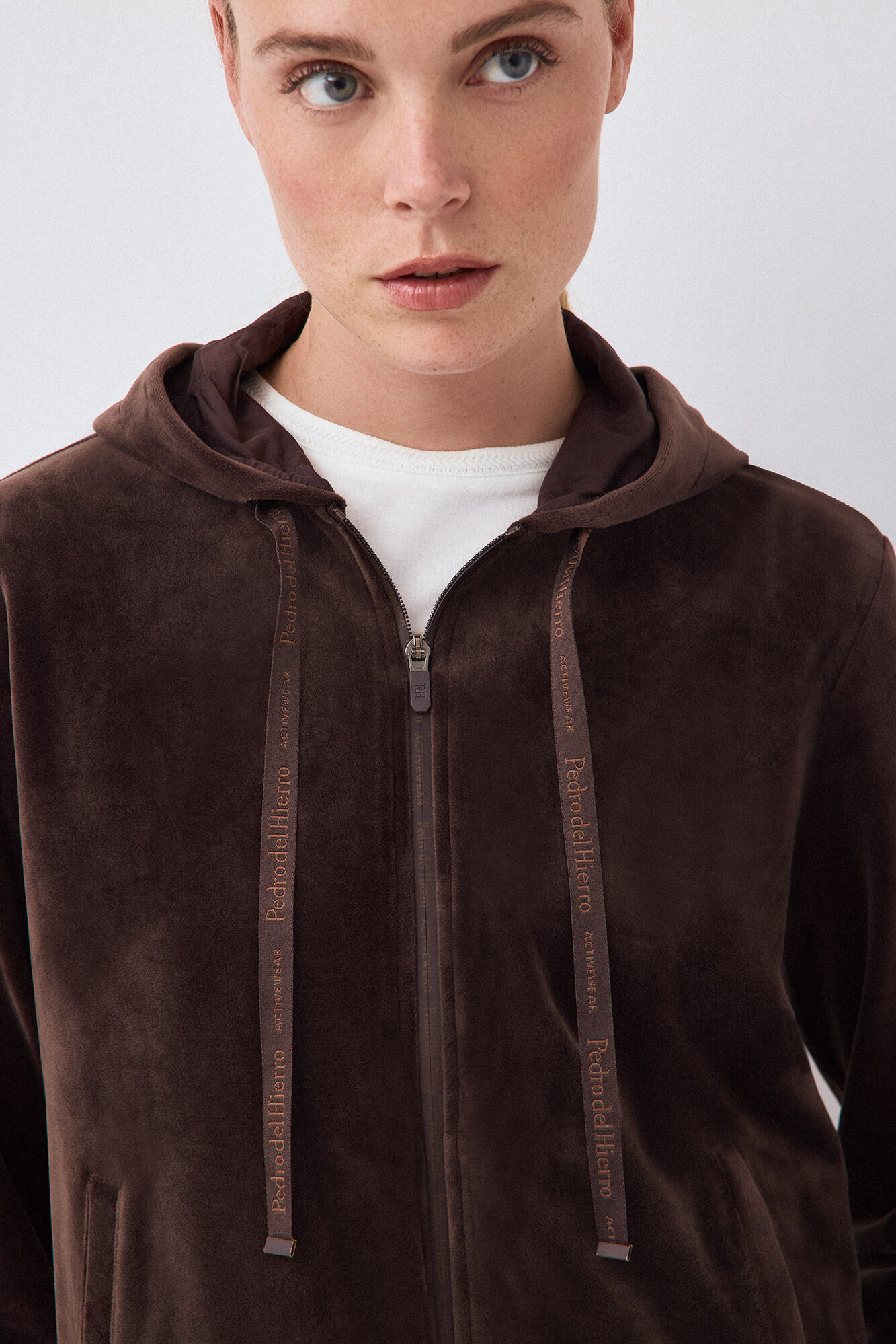 Pedro del Hierro Velvet hooded sweatshirt