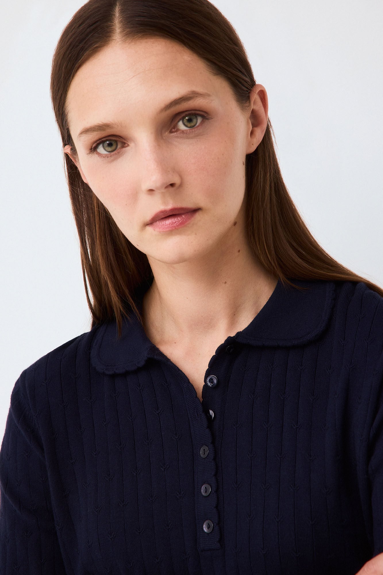 Pedro del Hierro Fantasy structure polo neck jumper