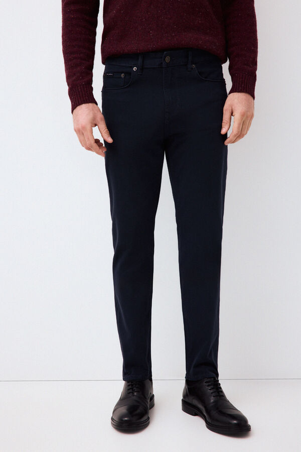 Pedro del Hierro Colour slim fit 5 pocket trousers Blue