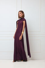 TFP by Tamara Falc&oacute; Detachable cape dress Burgundy