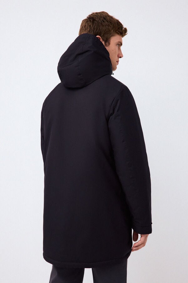 Pedro del Hierro Long four-pocket parka Blue
