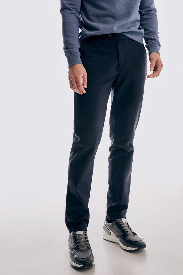 Pedro del Hierro Regular fit Premium Flex chinos Blue