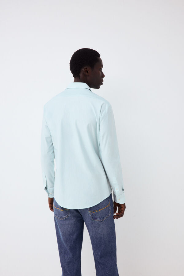 Pedro del Hierro Plain jersey-knit shirt Blue
