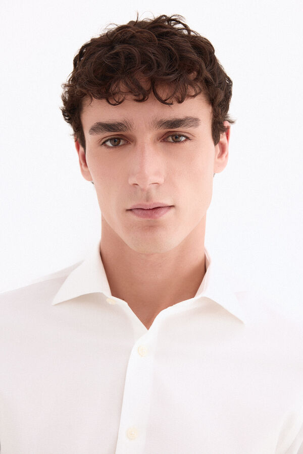 Pedro del Hierro Non-iron stain-resistant French cuff shirt White