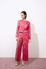 Pedro del Hierro Patterned suit trousers Red