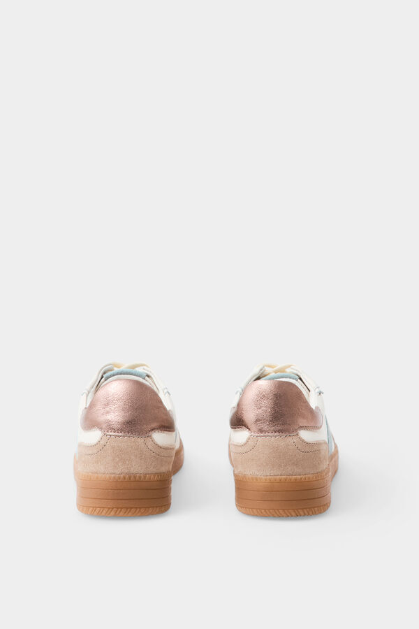 Pedro del Hierro Zapatilla piel combinada Beige