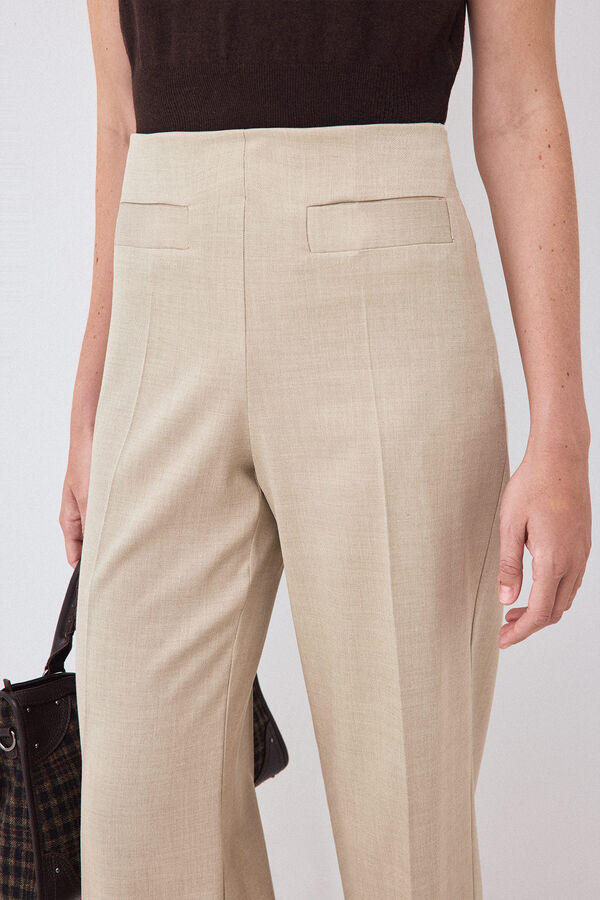 Pedro del Hierro Straight leg trousers with pockets Grey
