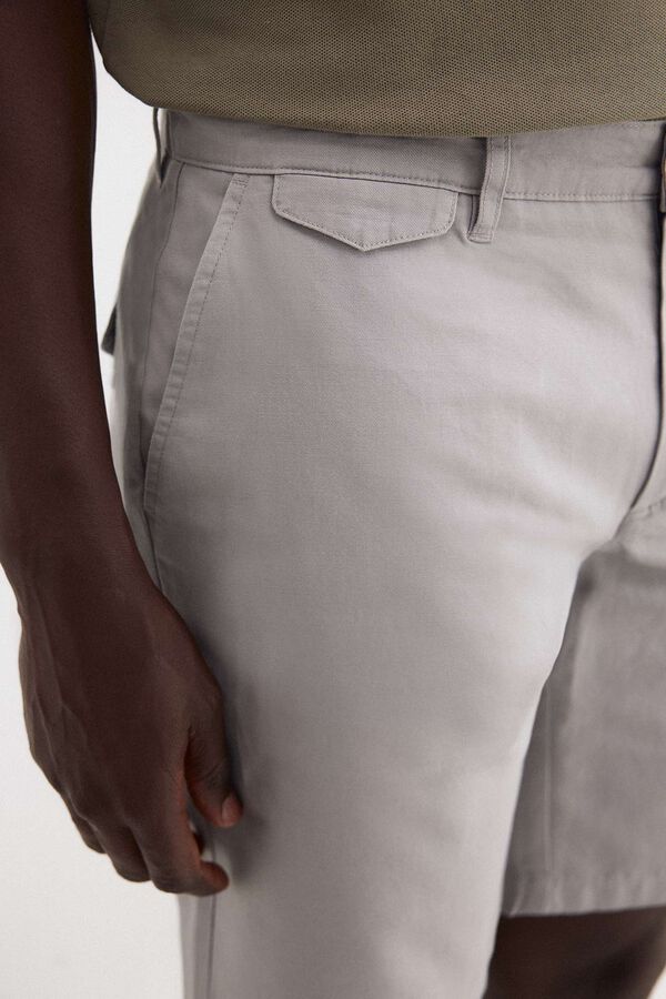 Pedro del Hierro Linen cotton Bermuda shorts Grey