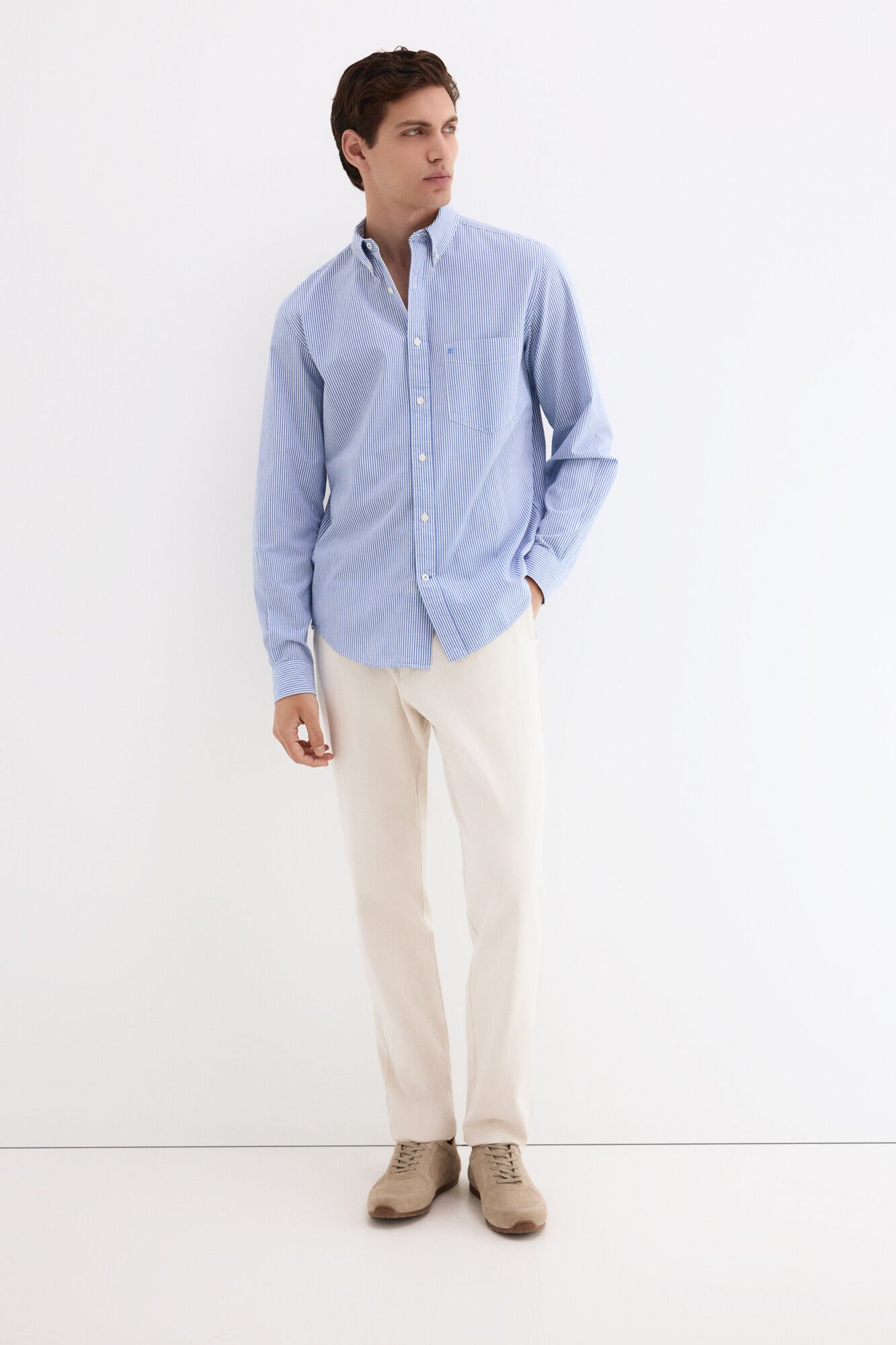 Pedro del Hierro Seersucker striped shirt