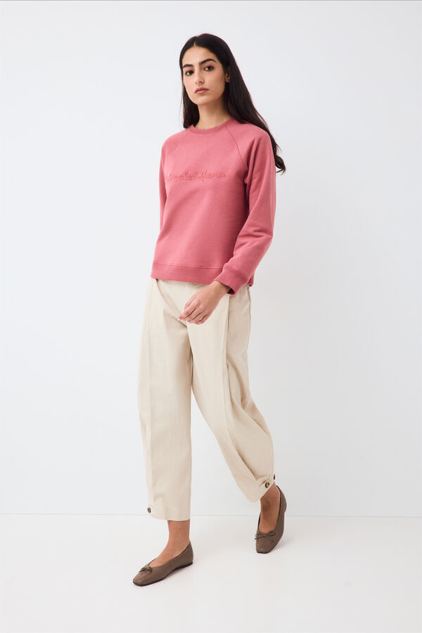 Pedro del Hierro Spanish cotton sweatshirt Pink