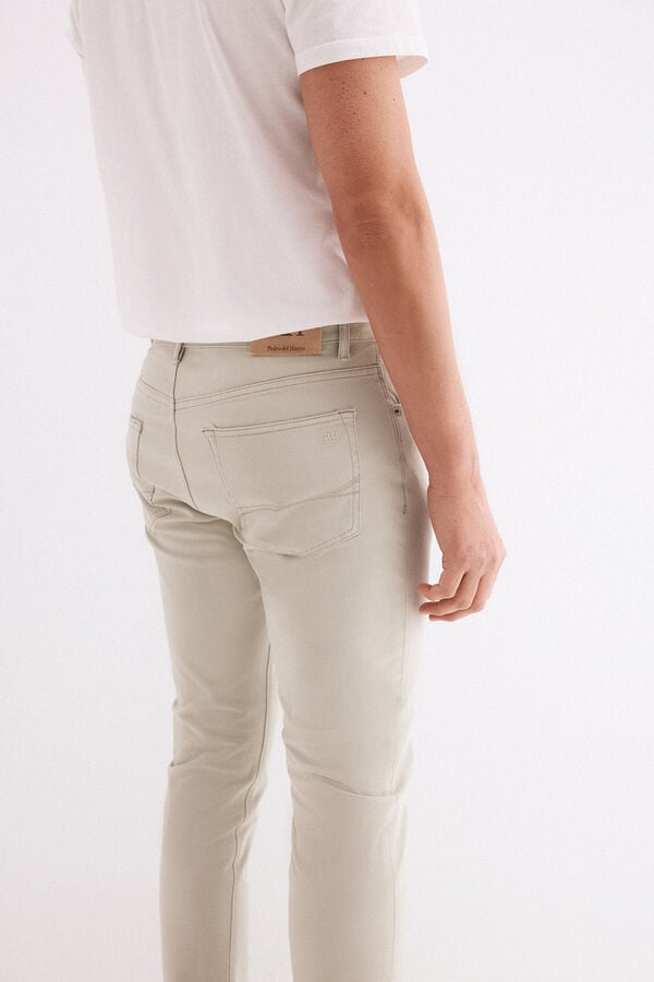 Pedro del Hierro Slim fit 5-pocket trousers Grey