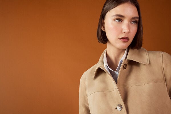 TFP by Tamara Falc&oacute; Leather jacket Beige