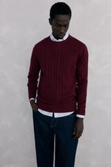 Pedro del Hierro Cotton and cashmere sweater Burgundy