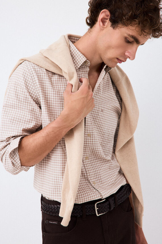 Camisa cuadro melange