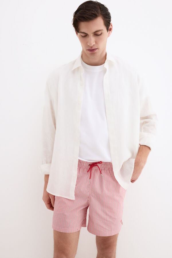 Pedro del Hierro Structured fabric swimwear Coral