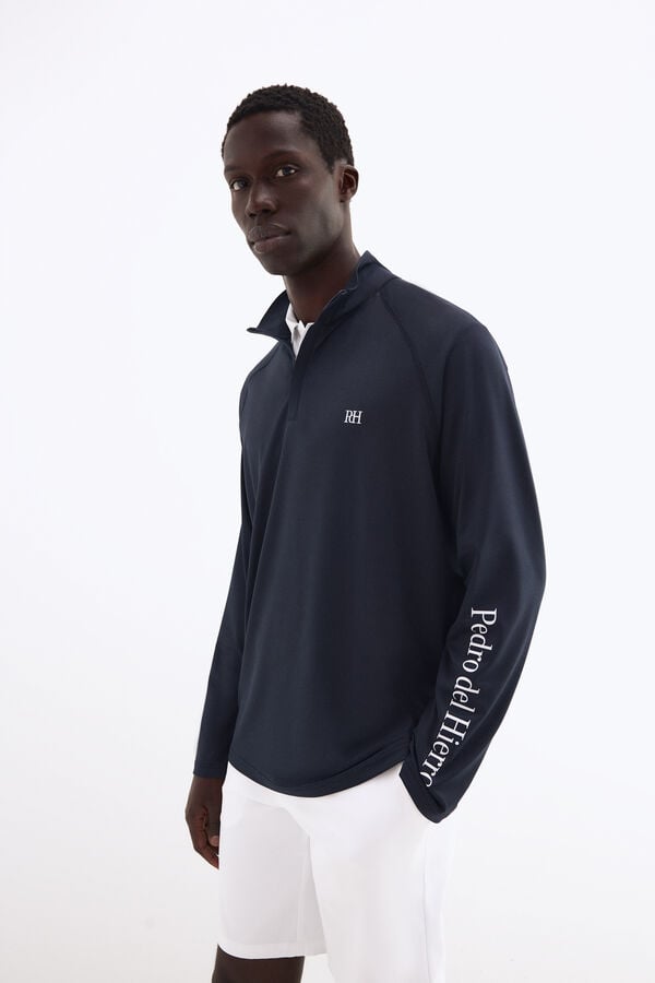 Pedro del Hierro Technical golf sweatshirt Blue