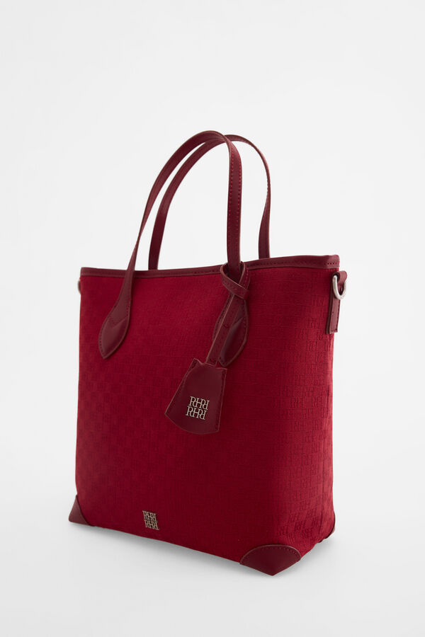 Pedro del Hierro Jacquard medium tote Burgundy