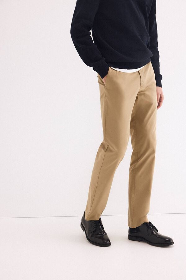 Pedro del Hierro Regular fit chinos Beige