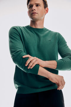 Pedro del Hierro Wool/cashmere crew neck jumper Green