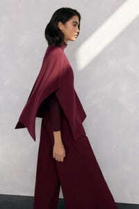 Pedro del Hierro Double-sided pierced wool cape