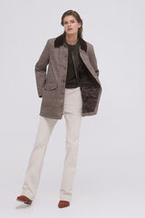 Pedro del Hierro Quilted printed parka Brown