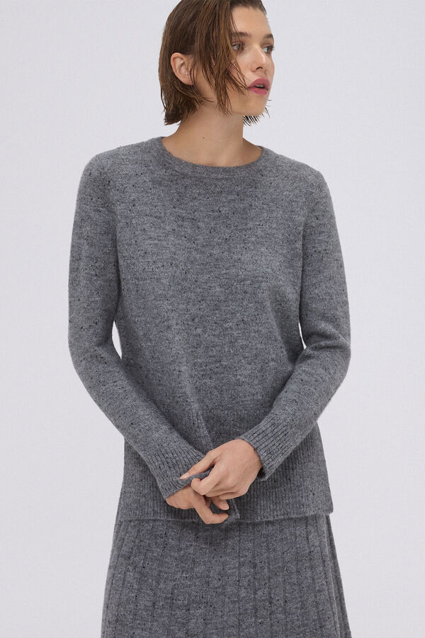 Pedro del Hierro Fancy jersey-knit sweater Grey