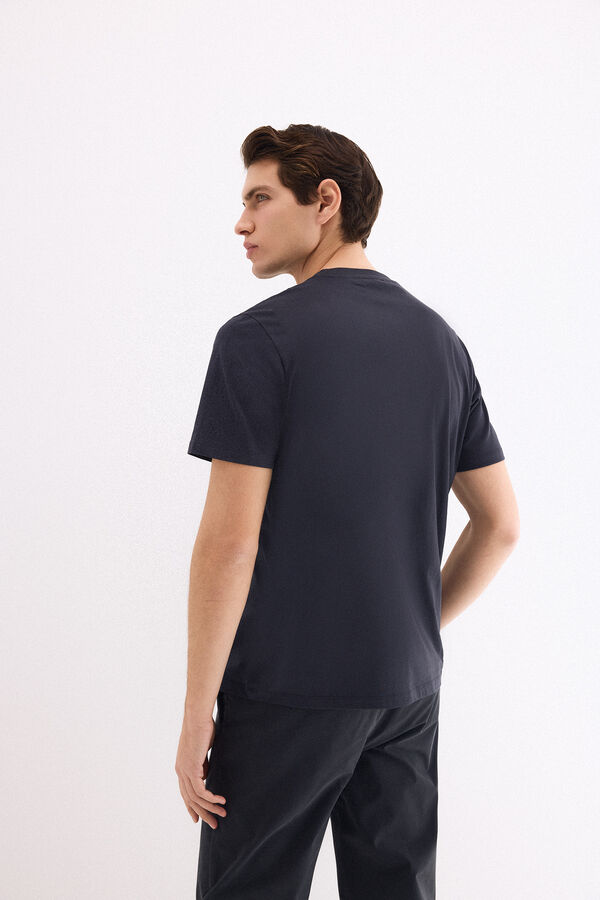 Pedro del Hierro Basic logo T-shirt Blue