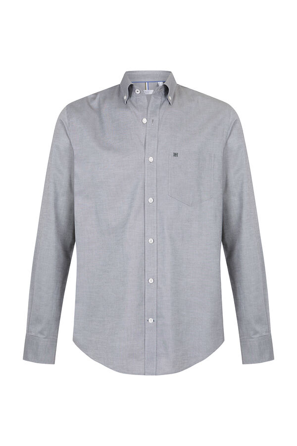 Pedro del Hierro Plain non-iron Oxford shirt Green