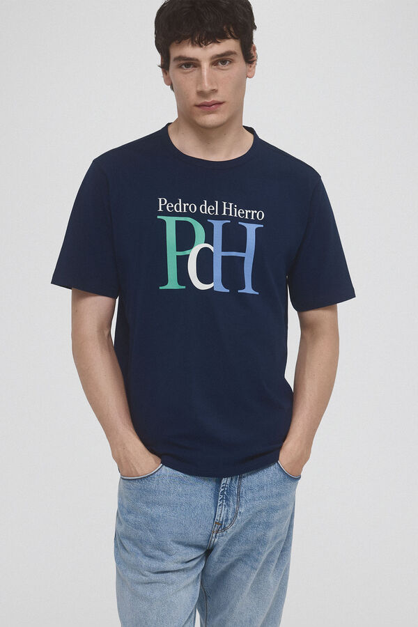 Pedro del Hierro Logo T-shirt Blue