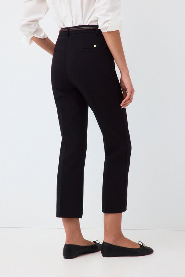 Pedro del Hierro Classic straight trousers Black