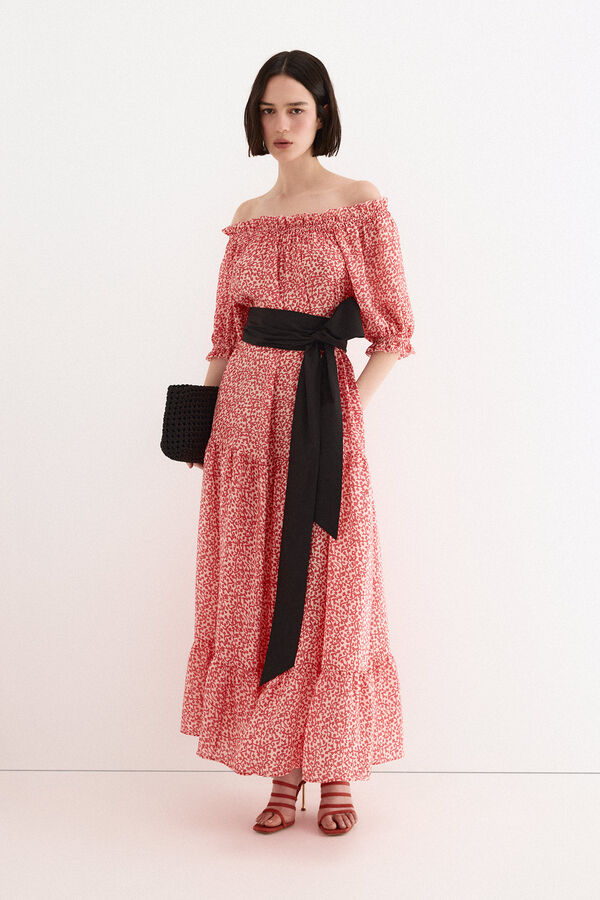 TFP by Tamara Falc&oacute; Contrast tie dress Red