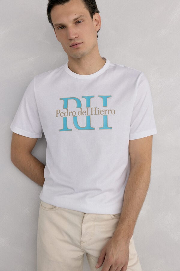 Pedro del Hierro Large logo T-shirt White