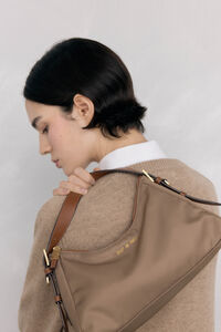 Pedro del Hierro Nylon shoulder bag with zip fastening