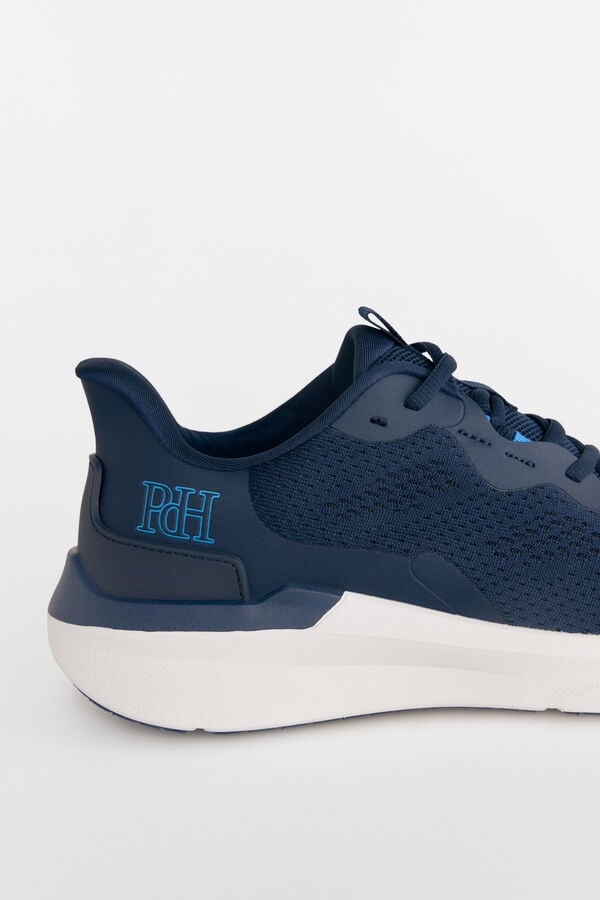 Pedro del Hierro Textile shoe with laces Blue