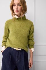 TFP by Tamara Falc&oacute; Cropped cross-knit jumper Green