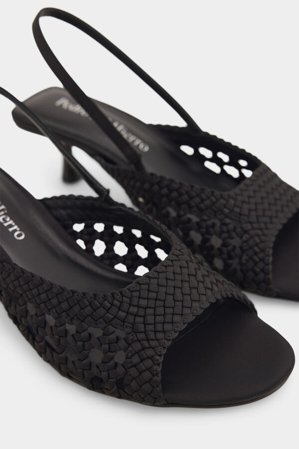 Pedro del Hierro Black braided sandal Black