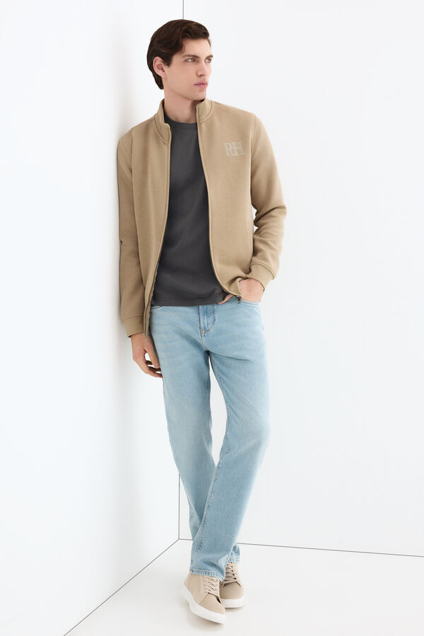 Pedro del Hierro Mercerized T-shirt Grey