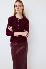 Pedro del Hierro Ribbed jacket Burgundy