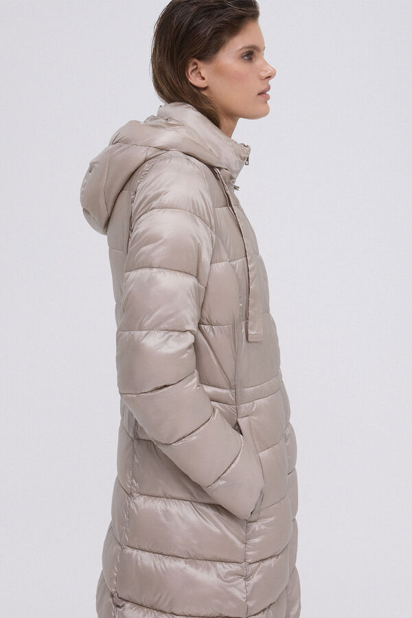 Pedro del Hierro Parka acolchada capucha Beige