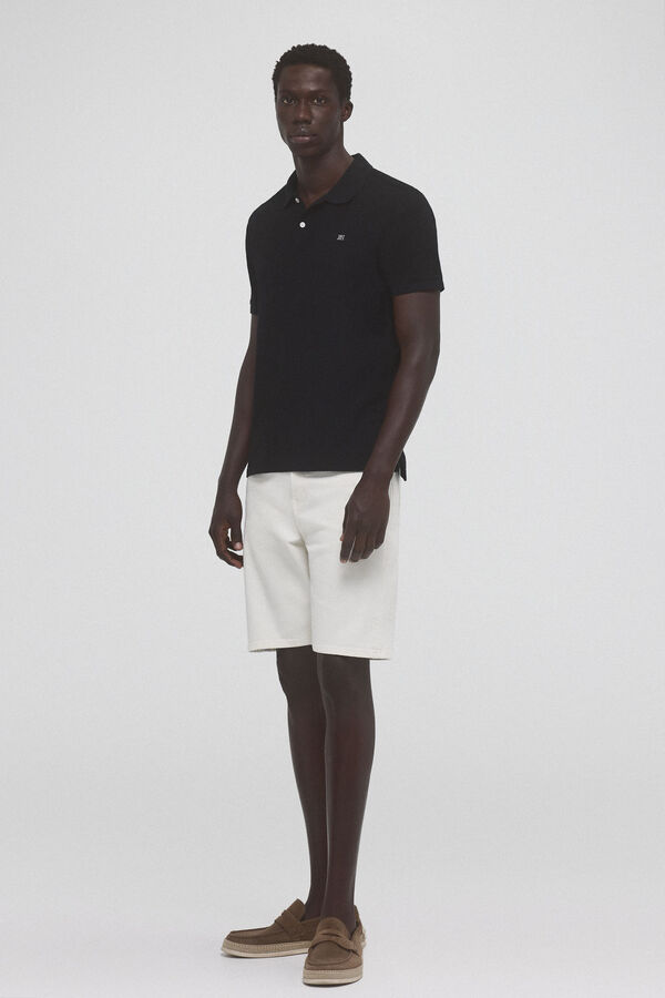Pedro del Hierro Coloured denim Bermuda shorts White