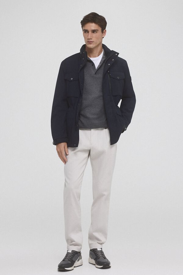 Pedro del Hierro Jacket with four pockets Blue