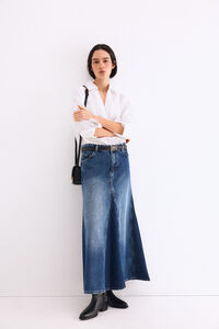 Pedro del Hierro Denim A-line skirt