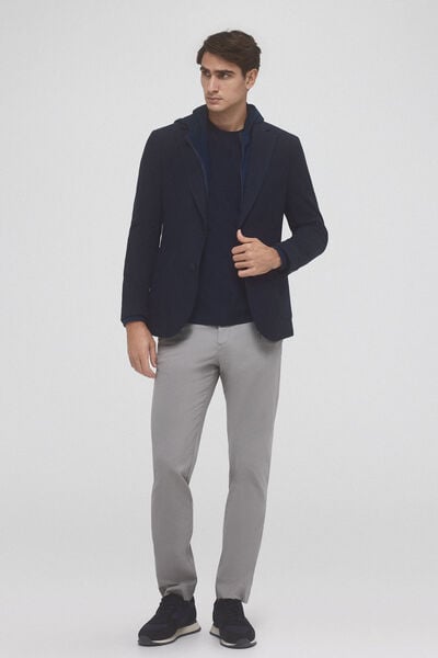 Pedro del Hierro Regular fit premium flex chinos Grey