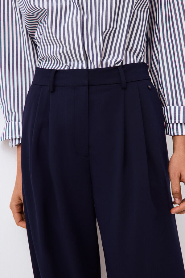 Pedro del Hierro Trousers with pleats Blue