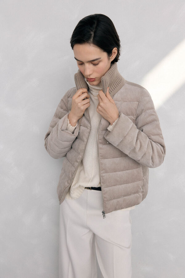 Pedro del Hierro Veludo veludo curto ultraleve Beige