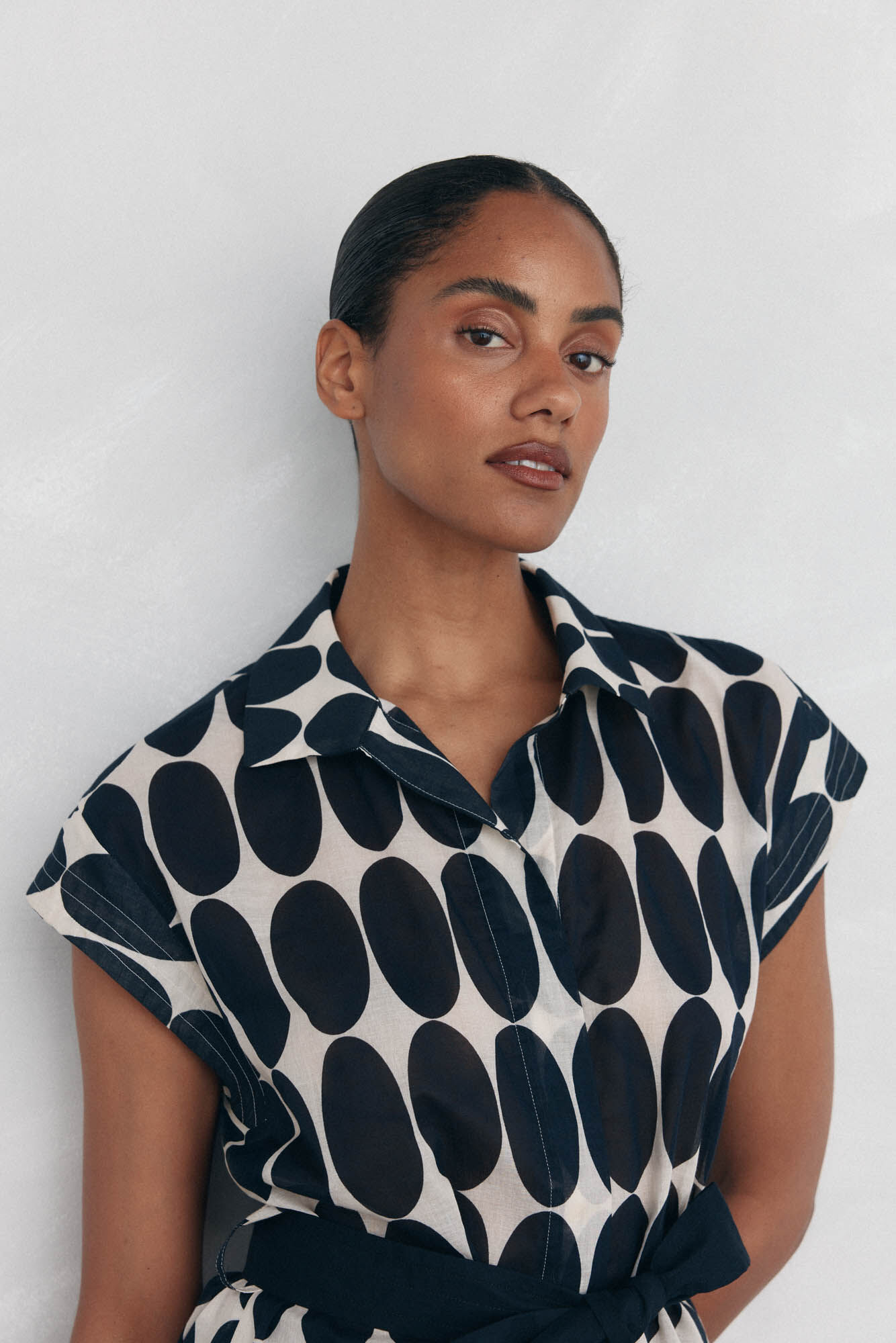 Pedro del Hierro print vest with belt