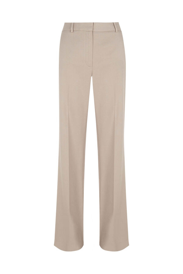 Pedro del Hierro Straight long suit trousers Grey